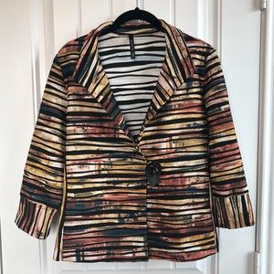 IC by Connie K geometric striped blazer jacket